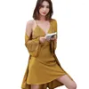 Vêtements de nuit pour femmes Femmes Rayonne Dentelle Floral Robe Ensembles Mariée Dressing Peignoir Robe 2 PCS Strap Top Chemise De Nuit Kimono Sexy Summer Lingerie Accueil