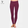 Kvinnors leggings letsfind ankomst kvinnor leggings solid svart hög midja bekväm andas fritt fitness stretch leggings 221007