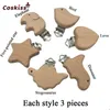 Massaggiagengive per bambini Giocattoli fai da te in legno Clip per ciuccio 18pc Clip per ciuccio naturale per animali in legno di faggio Giocattoli per massaggiagengive in legno Clip per capezzoli 221007