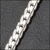 Chains 925 Sterling Sier 6Mm Fl Sideways Necklace 18/20/24 Inch Chain For Woman Men Fashion Wedding Engagement Jewelry 1201 T2 Drop D Dhthx