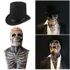 Party Masks Halloween 3D Horror Reality Full Head Skull Scary Cosplay Latex Movable Jaw Helmet Skeleton Decoration 221007