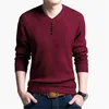 Pulls pour hommes couleur unie pull col en V pull décontracté à manches longues marque s haute qualité laine cachemire 221007