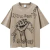 Men's T-Shirts TIDESHEC Men's Oversized T-shirt Graffiti Grip Chain Printed Short-sleeved T Shirt 2022 Summer Cotton Harajuku Men Women Top Tee T221006