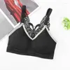 Bustiers korsetter Plus Size Bras för kvinnor Sömlös BRA Comfort Breable Bralette Beauty Back Fjäril Tryck upp trådlösa underkläder