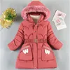 다운 코트 어린이 다운 코트 겨울 십대 두꺼운 두건 된 면봉 파카 코트 어린이 따뜻한 긴 재킷 유아 어린이 겉옷 221007