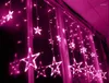 Strings 2m 138LEDS STAR LED String Fairy Light Curtain Icicle Lamp Wedding Christmas Xmas Party Garden Window Decor w/Linkable Tail Plug