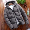 Autumn Coats Men Cotton Padded Jacket Fashion Clothing Warm Hooded Streetwear Solid Color Puffer Jacket Brand New