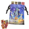 Sacs de rangement Sac Tarots Impression recto verso avec cordon Bijoux Oracle Card Sorcière Divination Accessoires