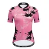 Racing Vestes 2022 Maillot De Cyclisme Femmes VTT Top Vélo Vêtements À Manches Courtes Vélo Vélo Chemise Blouse Uniforme Équipe D'été Rose Noir