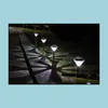 Nowatorskie przedmioty Lampa słoneczna LAMPA LED Colorf Diamond Light Outdoor Landscape Lighting for Yard Path Garden Rain Proof 5xy F Drop Dhxwd