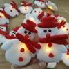 LED Strings Christmas Snowman Lights Battery Lights Xmas Fairy String Decor for Home New Year Merry Party