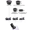 3in1 Fisheye Phone Lens 0.67X Wide Angle Zoom Fish Eye Macro Lenses Camera Kits With Clip On The Phone For Smartphone