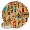 Table Mats Creative African Woman Dance Culture Vase Drink Coffee Cup Mat Tea Pad Dining Placemats Chic Decoration