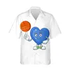 M￤ns avslappnade skjortor Jumeast 3D cool basketspelare tryckt Hawaiian skjorta m￤n kort ￤rm Sports streetwear trendig f￶r l￶sa toppar 5xl