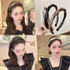 Stirnbänder Neue PU-Leder Haarband Frauen Stirnband Lässige Geflochtene Twist Haarband Kopfbedeckung Mädchen Vintage Turban Herbst Haarschmuck T221007