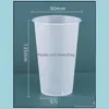 Disposable Cups Straws Beverage Cold Drink Plastic Cup Fruit Juice Commercial Disposable Milk Tea Pp Frosted Transparent P Bdesybag Dhnis