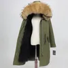 Manteau de fourrure véritable pour femmes marque x-long Parka vêtements d'extérieur imperméables veste d'hiver femmes naturel raton laveur capuche doublure détachable