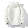 Männer Unten Parkas Winter Verdicken Warme Einfarbig Fleece Männer Koreanische Große Tasche Zipper Mit Kapuze Jacke Männlichen 4XL 221007