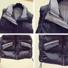 Women's Vests 0407 Down Cotton Vest Waistcoat Women Slim Short Vest Coat Side Drawstring Casual Sleeveless Jacket Bodywarmer Black Blue Beige 221007