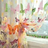 Curtain 200cmX100cm Pastoral Butterfly Voile Window Sheer Panel Drapes Scarfs Summer Set Home Decor High Quality