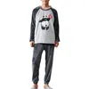 Mäns sömnkläder Autumn Winter Cotton Pyjamas Letter Cartoon Cartoon Pyjama Ställer in Casual Sleep Lounge Pyjamas Plus Size Soft PJS 221007