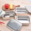 Dinnerware Sets Stainless Steel Lunch Box BPA Bread Flexible Separation Metal Sustainable Suitable For Hiking Tourism #CO