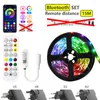 Strips SMD LED Strip RGB Tape Backlight Music Sync Wifi Bluetooth Remote 12V Decoration Lamps Waterproof Ribbon Light For Room