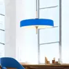 Hängslampor moderna blå metalllampor svart vit järnupphängningslampa för vardagsrumsstudie sovrum enkel hembelysning al378