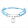 Charm Armband Boyish Classic Fashion Smooth Rope Armband Lock Element Pau