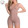 Kadın şekillendiricileri yüksek sıkıştırma tam vücut shapewear kanca ve göz kapağı şekillendirici ayarlanabilir sütyen zayıflama bodysuit fajas colombianas 221007