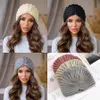 Bandons Haimeikang Femmes Nouveaux bandanas turban hivernal tricot turban Centre Centre Coiffure Coiffures Boho Noute de bande chaude Chatle musulman T221007