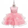 Girl Dresses Flower Bridesmaid Dress For Elegant Princess Evening Children's Party Wedding Kids Vestidos