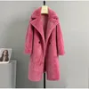 Manteau en fausse fourrure pour femmes hiver alpaga polaire fibre laine peluche agneau mi-long 100 veste en fourrure de laine australienne 221006