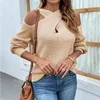 Tricots pour femmes Tees Chic CrissCross Neck Sweater Femmes Solid Casual Knit Pull à manches longues Automne Hiver Mode Korean Jumper 221007