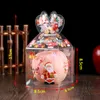 Christmas Decoration Gift Wrap Box PVC Transparent Candy Box Packaging Santa Claus Snowman Apple Boxes Party Supplies 4 Styles