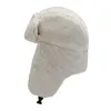 La peluche Keep Warm Earfaps Couleur solide Les femmes roulent en plein air Ushanka Unisexe Pilote d'hiver Pilote Pilot Pilot Pilot Tromper Hat