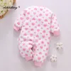 Clothing Sets born Baby Clothes Spring Autumn Set Cute Infant Girls Jumpsuit for Boys Soft Flannel Warm Rompers 0 18M 221007