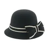 Chapeaux pour femmes seau Chapeau Fedora élégant hiver femmes Chapeau dôme fleur maille luxe mariage décorer Sombreros Chapeau Femme