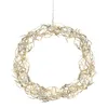 Decorative Flowers 2pc LED Light Wreath 30cm Diameter Gold Wire Mesh With Warm White Lighting For Wedding Party Curtain Garden Decoration