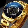 Wristwatches 2022 Fashion Mens Watch Quartz Classic Black Wristwatch Steel Belt Full Talendar Business Herren Uhren Gifts for Men