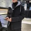 Puffer Jacke Männer Mode Herbst Winter Mit Kapuze Mäntel Verdicken Warme Casual Jacke Mit Kapuze Einfarbig Slim Fit