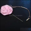 Taschentaschent￼cher Vintage gemischte Stoff Rose Broschen Quaste Kette M￤nner Anzug Halsband Brosche Brosche Revers Pin f￼r Frauen Schmuckzubeh￶r 4 DH1SB