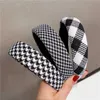 Bandeaux Mode Plaid Épais Bandeau Large Turban Bandeau Classique Noir Pied De Poule Treillis Bandeau Cheveux Cerceaux Tête Lunette En Gros T221007