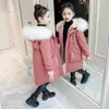 Down Coat Children Winter Jacket Fashion Girl Clothing Kids Clothes Parka Faux Fur Coat Hooded Snowsuit Teen Thick Velvet Outerwear 221007