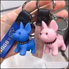 Llaveros Divertido Resina Bldog Llaveros Lindo Animal Llavero Titular Bolsa Charm Baratija Accesorios para Perros Estilo Punk Colgante Gota D Bdehome Dhueg