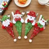 Christmas Decorations And Year Decoration Cutlery Bag Santa Claus Reindeer Tableware Holder Home Party Dinner Tabl