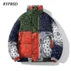 Męskie Parkas Bandana płaszcze Paisley wiatrówki puffer kurtka zimowa moda ciepła wyściełana parka zwyczajna zamek błyskawiczny harajuku bańka 221007