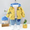 Kledingsets lente- en herfstkinderen s kinderpak jongens meisjes brief bedrukte lange mouw ritsjack broek set 221007