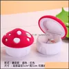 Jewelry Boxes 1 Piece Lovely Mushroom Gift Box Holder Veet Wedding Engagement Ring Jewelry For Earrings Necklaces Display 2487 T2 Dro Dhhu3