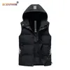 Hommes gilets hommes automne mode chaud sans manches à capuche veste gilet hommes hiver décontracté épaissir grande taille marque vêtements gilet 7Xl 221006